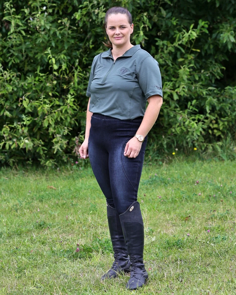 Proline Equine Freedom Short Sleeve Plus Size Baselayer Dark Olive
