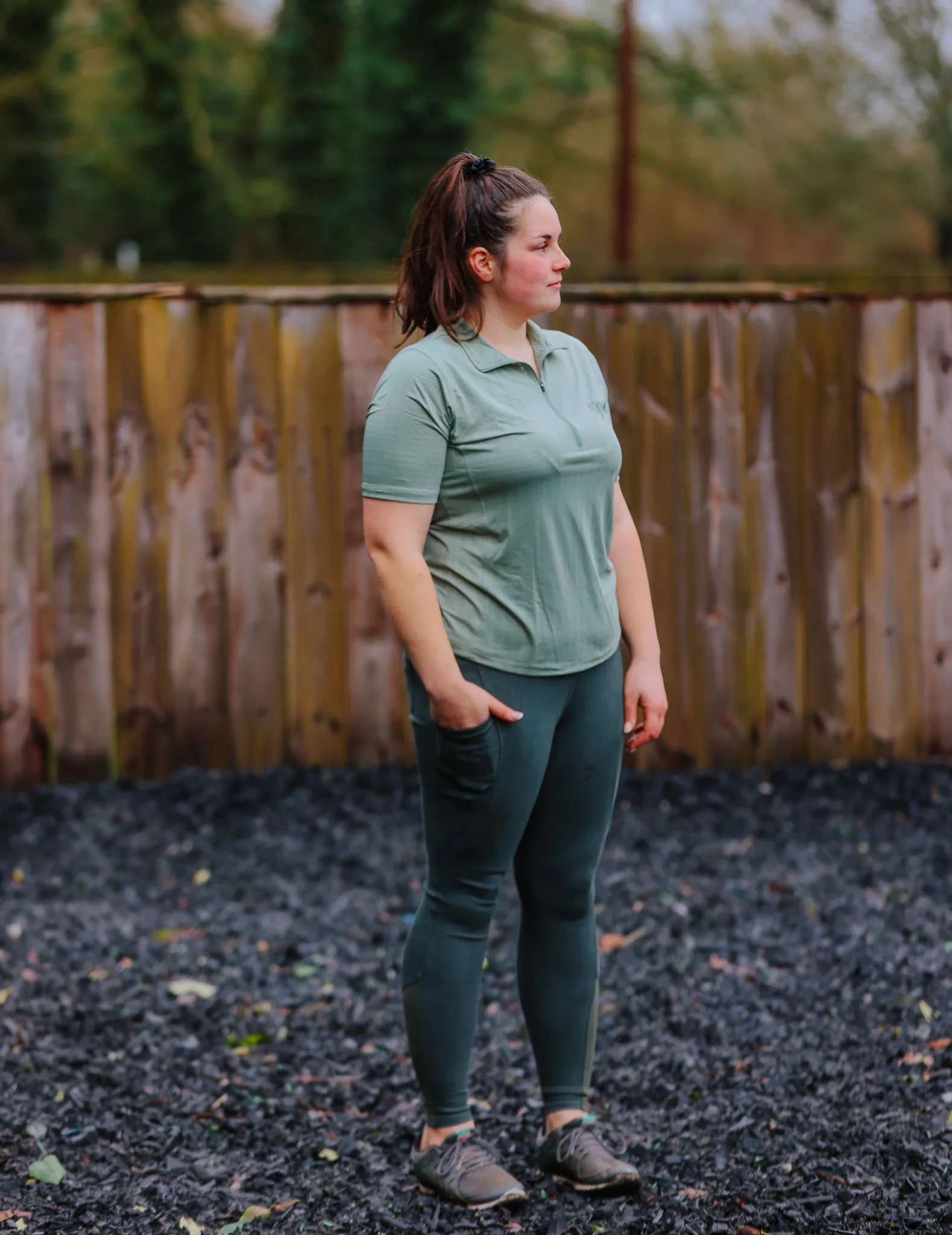 Freedom Denim Riding Leggings Olive Full Seat - Proline Equine