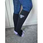 Freedom Stretch Socks - Standard Calf (up to 14'' Calf) One Size - Black/Lilac Image