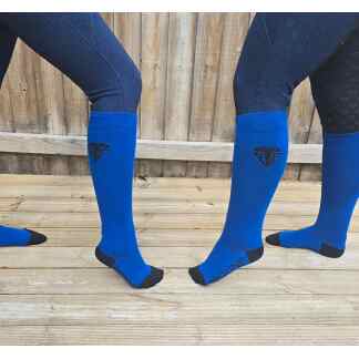 Freedom Stretch Socks - Wide Calf (15''-24'') One Size - Royal/Black