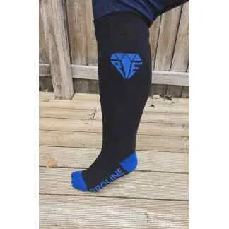 Freedom Stretch Socks - Wide Calf (15''-24'') One Size - Black/Royal