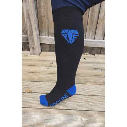 Freedom Stretch Socks - Wide Calf (15''-24'') One Size - Black/Royal