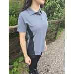 Freedom Silhouette Polo Top - Grey/Black Image