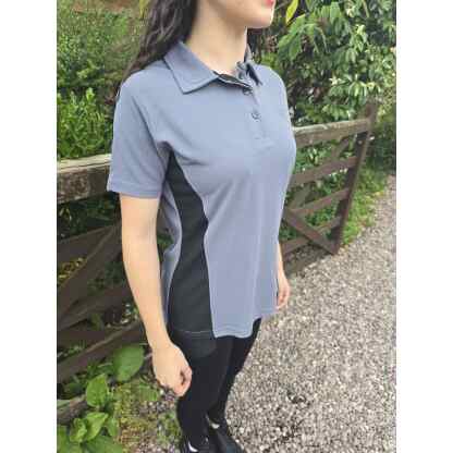 Freedom Silhouette Polo Top - Grey/Black