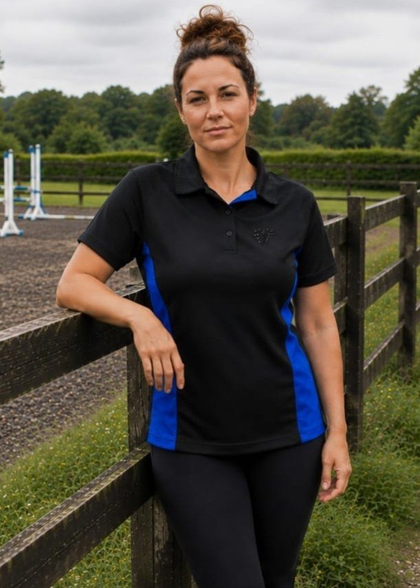 Freedom Silhouette Polo in Black/Royal
