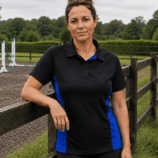 Proline Equine freedom Silhouette Polo in Black and Royal