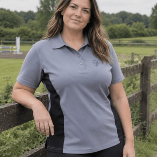 Proline Equine freedom Silhouette Polo in Grey and Black