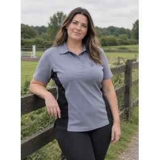 Freedom Silhouette Polo in Grey/Black
