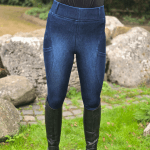 Proline Equine® | Freedom Denim Riding Leggings - No Grip | Dark Indigo Blue Image