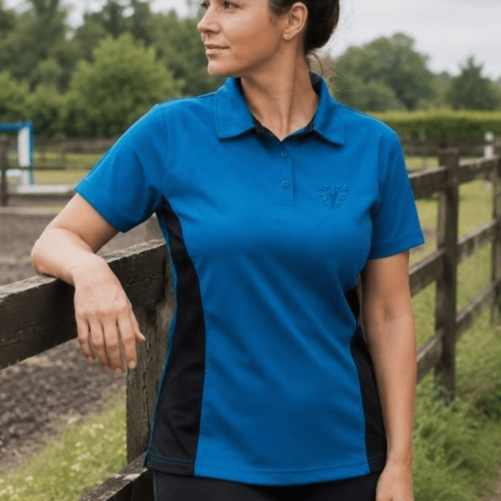 Proline Equine freedom Silhouette Polo in Petrol and Black