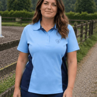 Proline Equine freedom Silhouette Polo in Sky and Navy