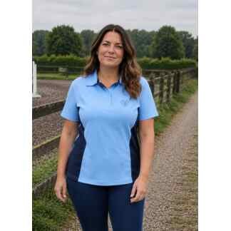 Freedom Silhouette Polo in Sky/Navy