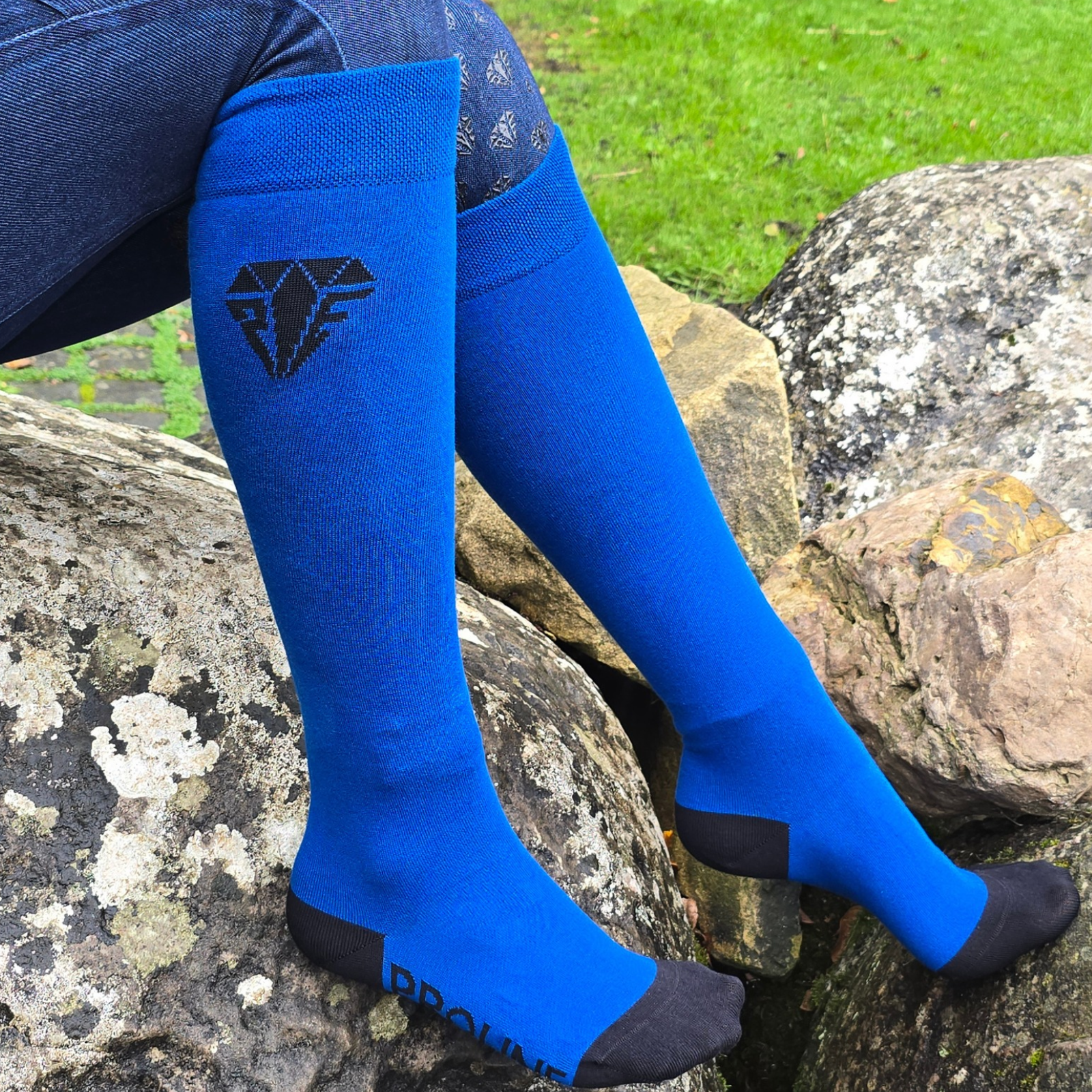 Freedom Stretch Socks - Standard Calf (up to 14'') One Size - Royal/Black